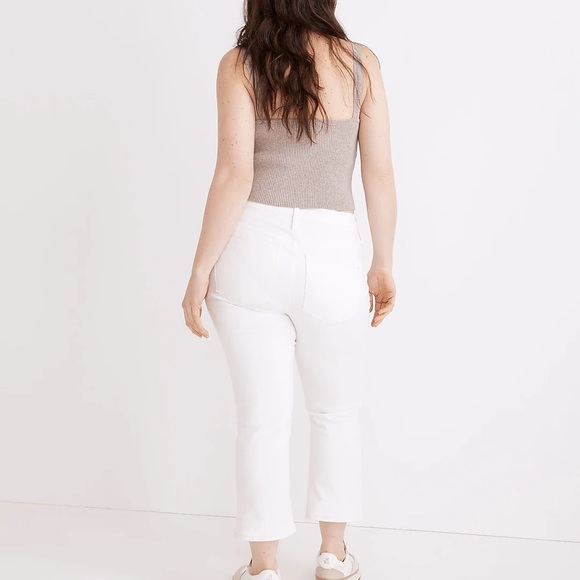 MADEWELL Cali Demi Bootcut jeans in Pure White Size 25 - Picture 5 of 15